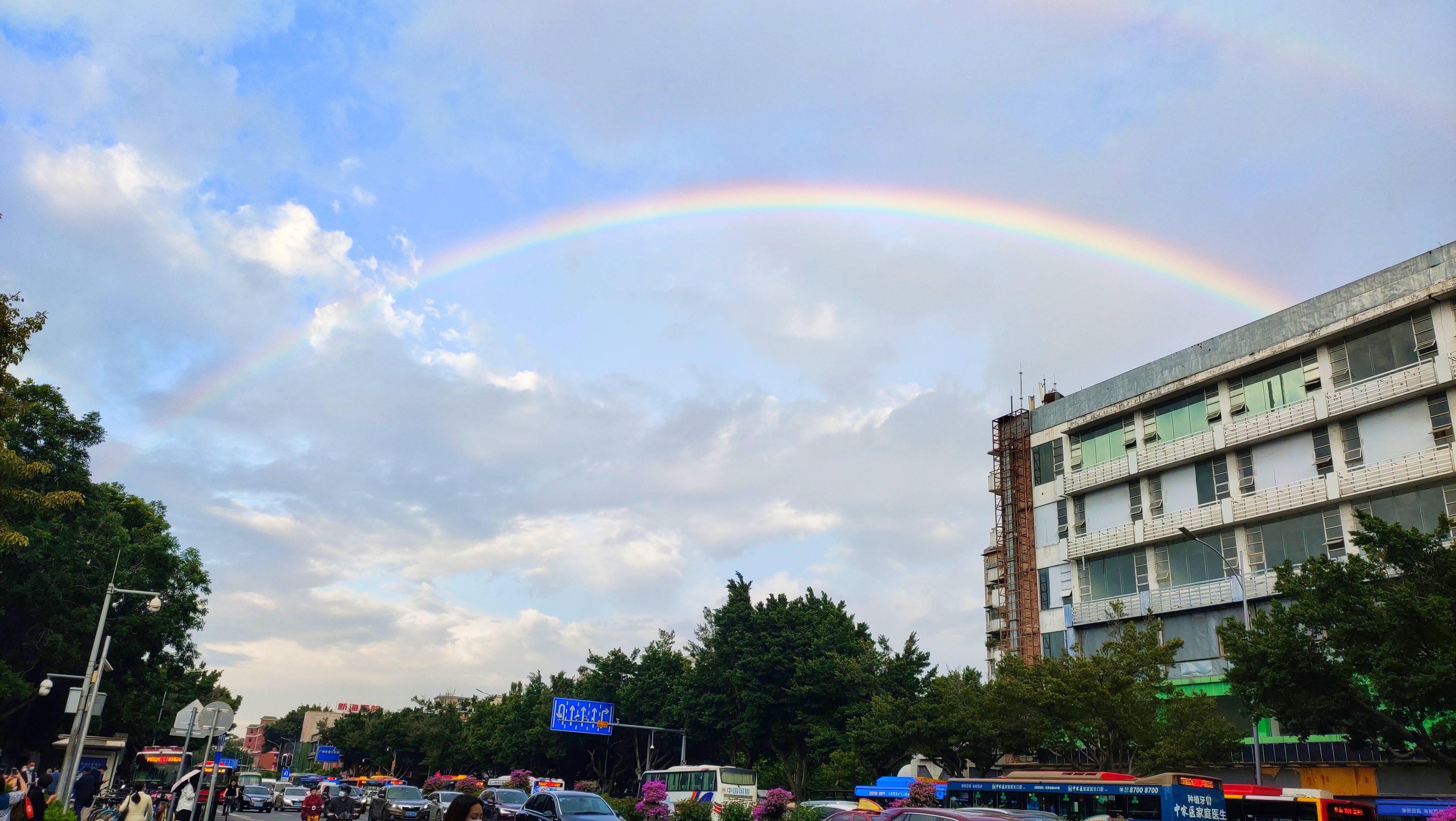 今早广州现双彩虹,你看到了吗?