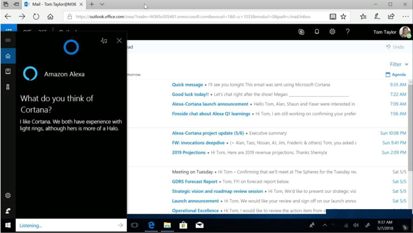 微软小娜 Cortana 与亚马逊 Alexa 停止合作
