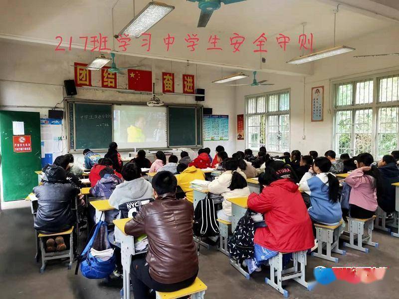 教育|洞口县石柱镇中学举行交通安全教育主题班会