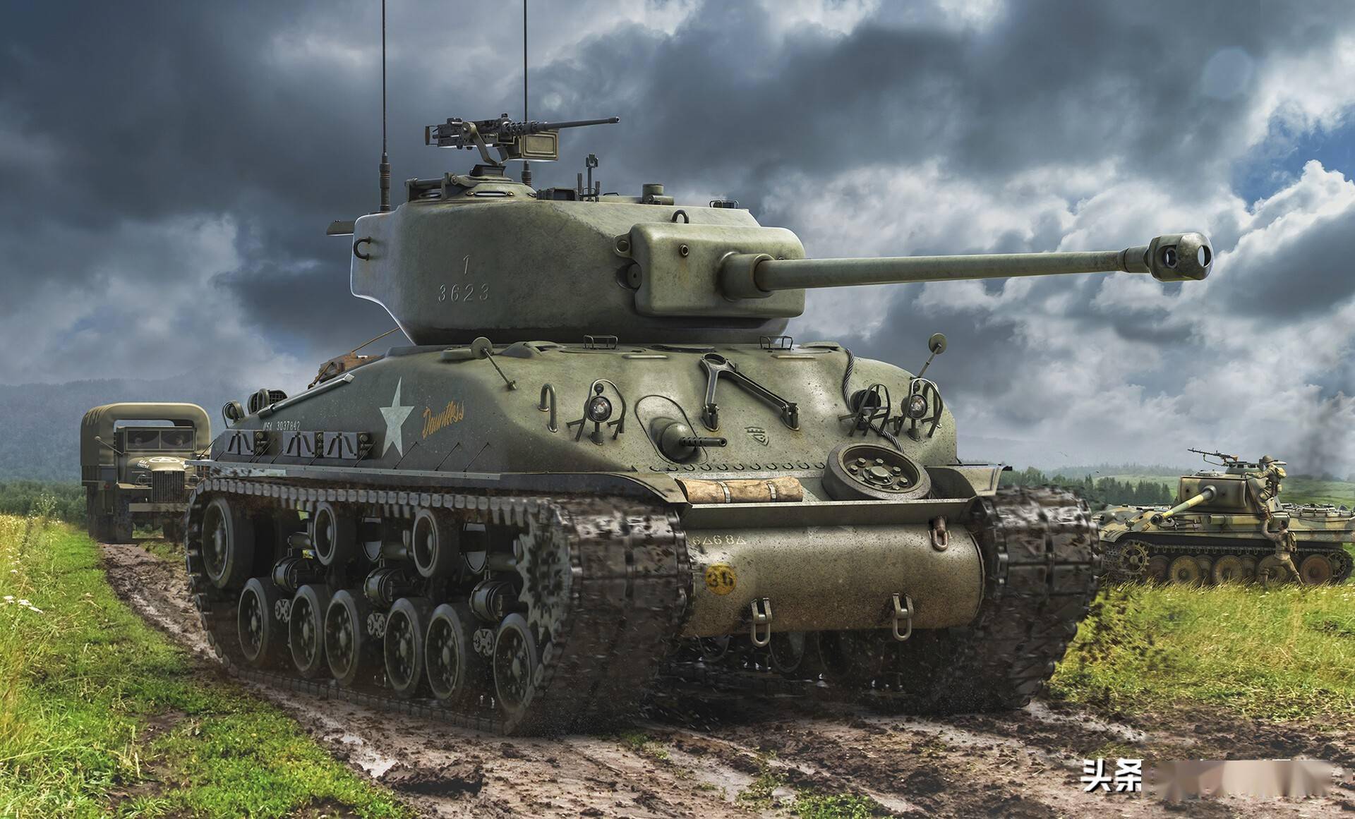 一组近现代坦克装甲车插画建模作品属于钢铁的独特美学