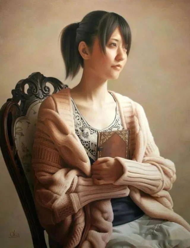 日本超写实画家冈靖知油画作品