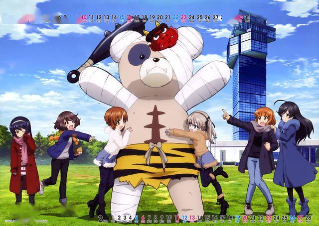 少女与战车公开2022年日历插图