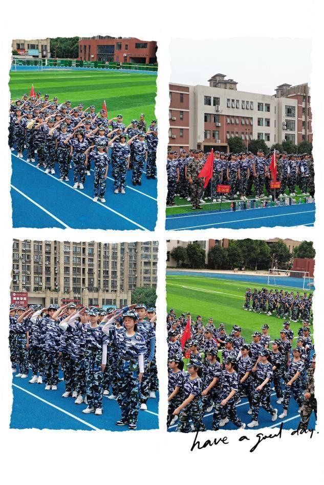 以梦为马青春飞扬九江市鹤湖学校举行2021级七年级新生军训
