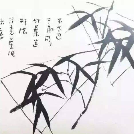 这样的竹子画法，不看亏大了。_竹叶
