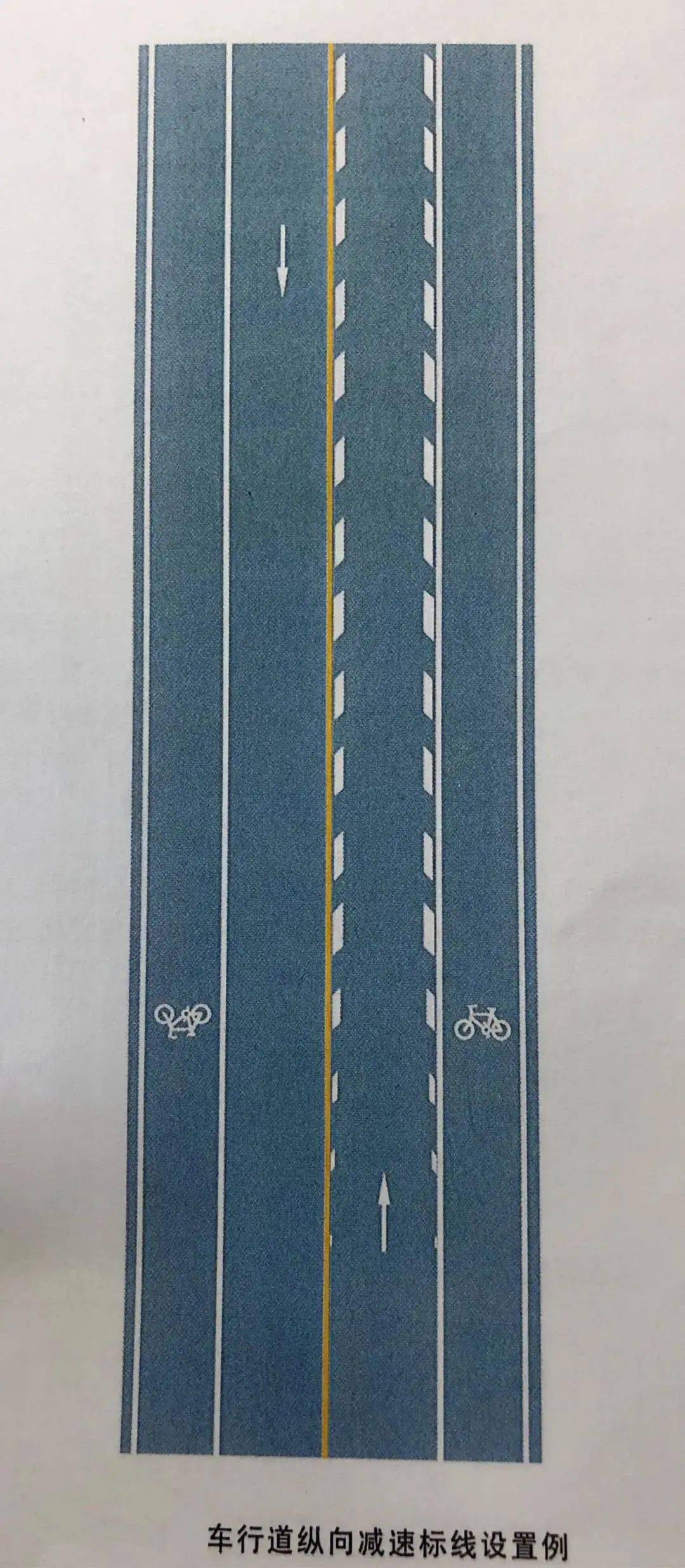 车行道纵向减速标线图片