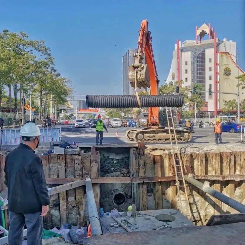 金砂中路这一路段有望春节前实现全路段沥青面层试通车 改造 施工 路口