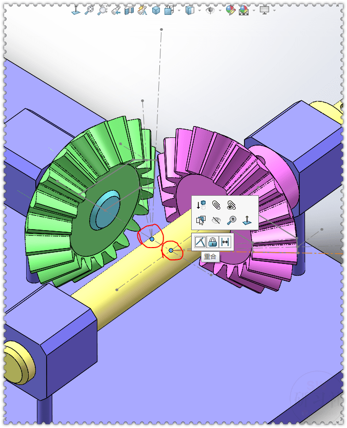 用solidworks制作的:锥齿轮传动