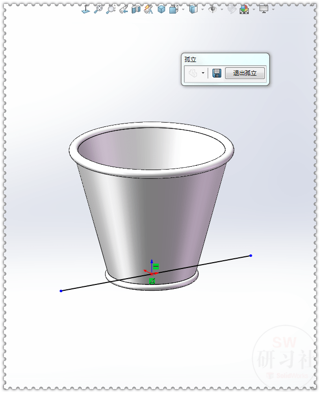 用solidworks画个带条纹的杯子