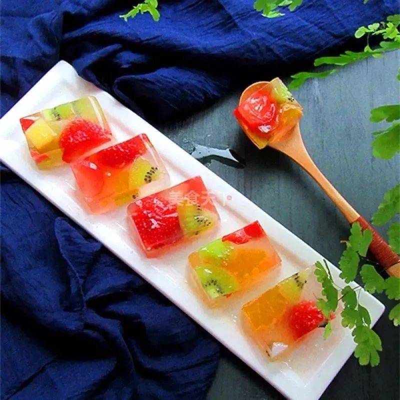 彩色果冻，没吃就清爽起来了！_水果_琼脂_版权