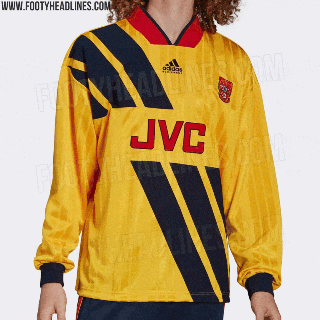 阿森纳1993/94赛季复刻球衣曝光