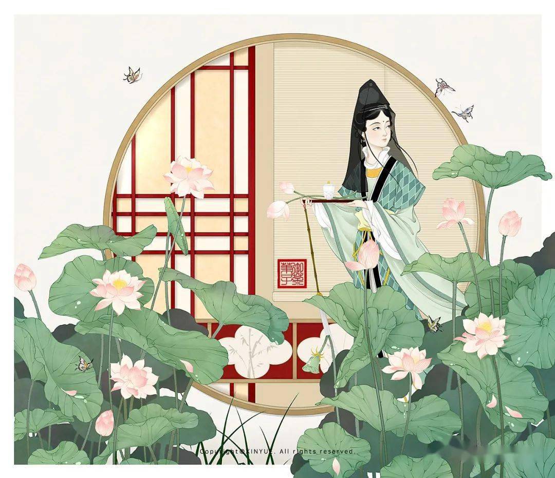 红楼梦金陵十二钗美人图插画！_搜狐网