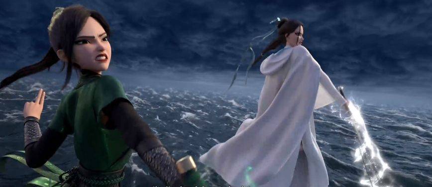 桥上,青白二蛇遇见许宣转世的许仙,到第二部开头的青白双蛇水淹金山寺