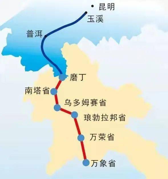 昆明东南亚高铁线路图图片