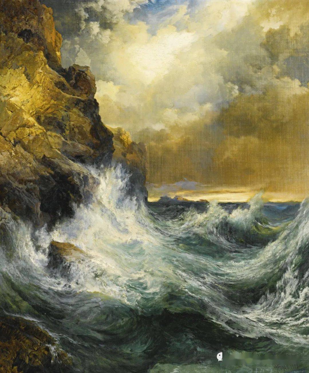 油画风景欣赏——thomas·moran_托马斯·莫兰_美国纽约_画派