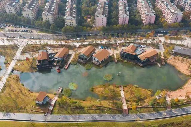 2021年圭塘河海绵城市示范公园航拍.图/李锋得