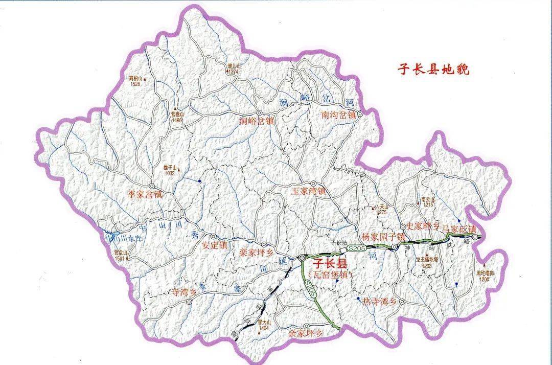 東部和安塞區相接,西北部與吳起,靖邊縣相連,東南部和甘泉,富縣毗鄰