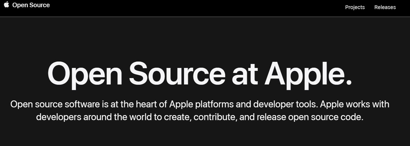 网站|苹果推出重新设计的开源网站，包括iOS、macOS代码