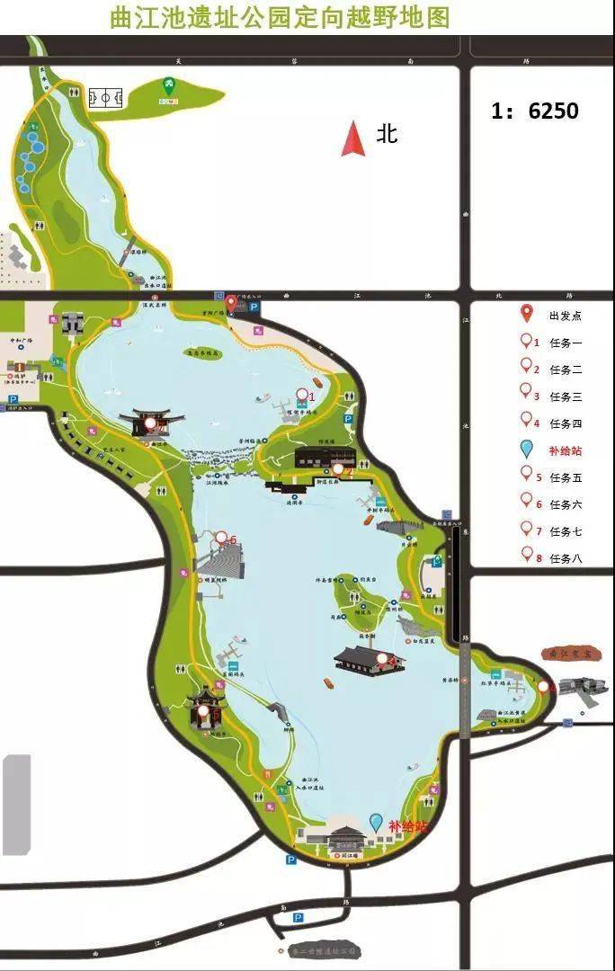 曲江遗址公园地图图片