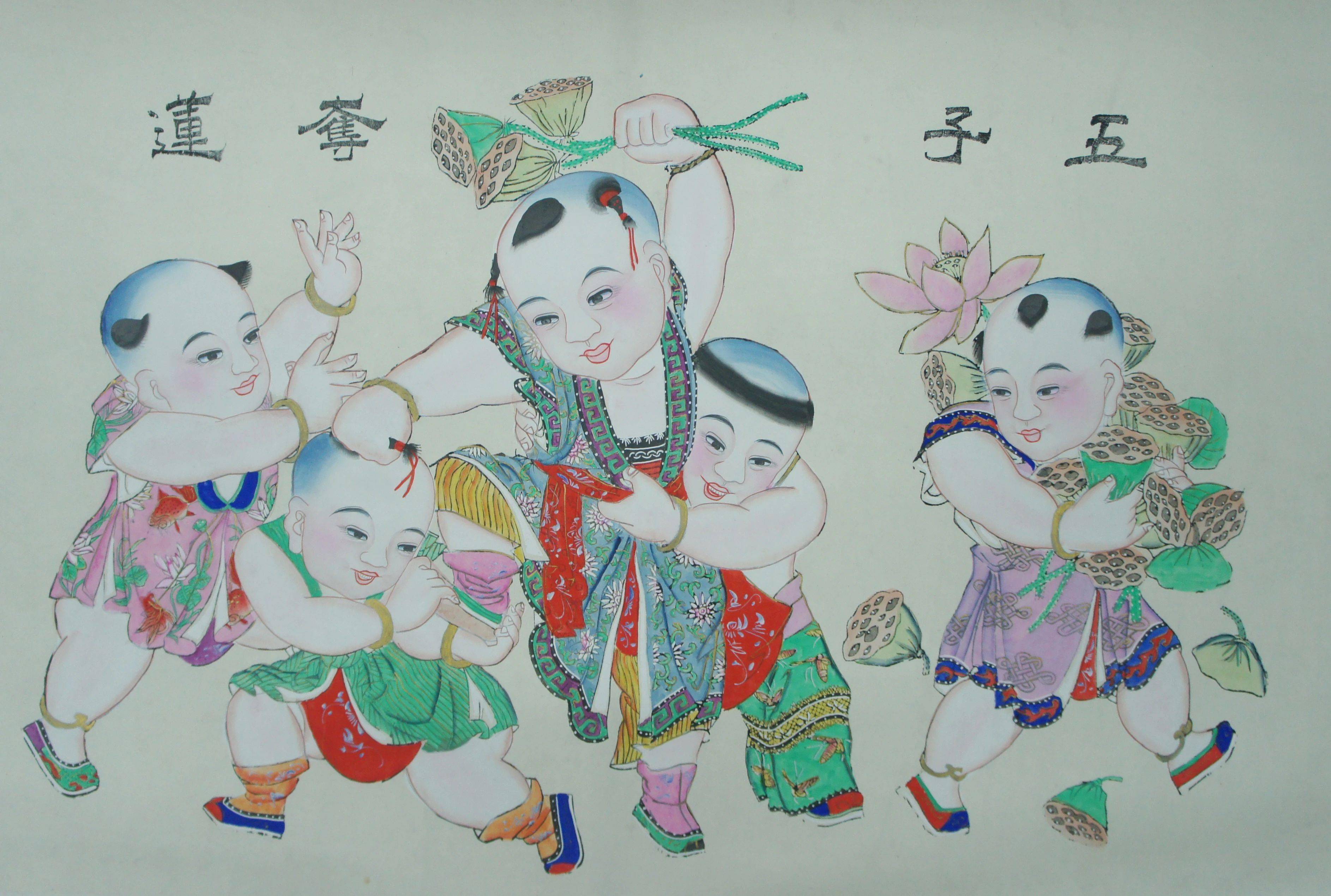 山西今展杨柳青年画,或明艳浓烈,或清雅隽永