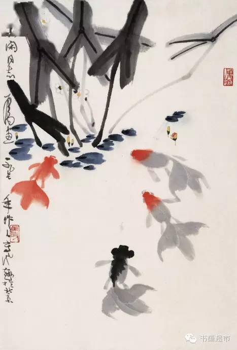 吴作人画金鱼:相忘水墨, 也相忘于江湖!_艺术画_中国_意味