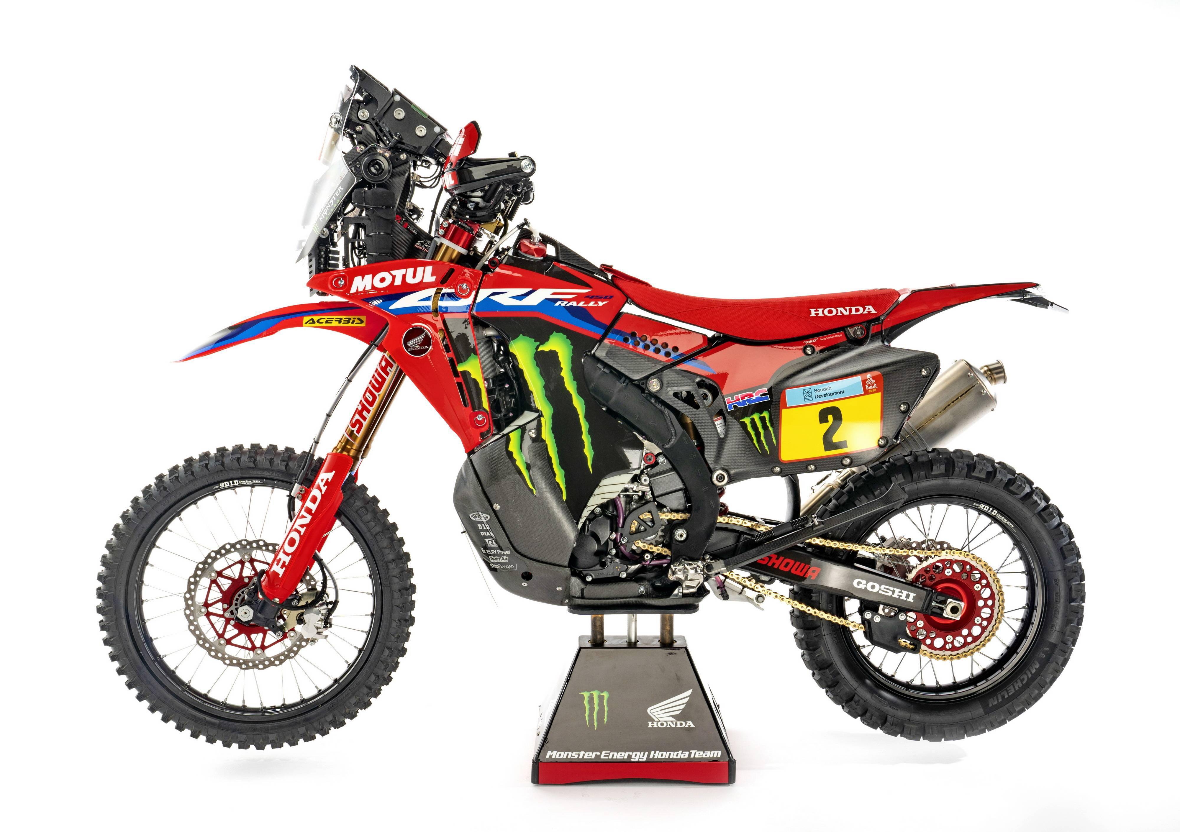 hrc2022达喀尔工厂赛车crf450rally