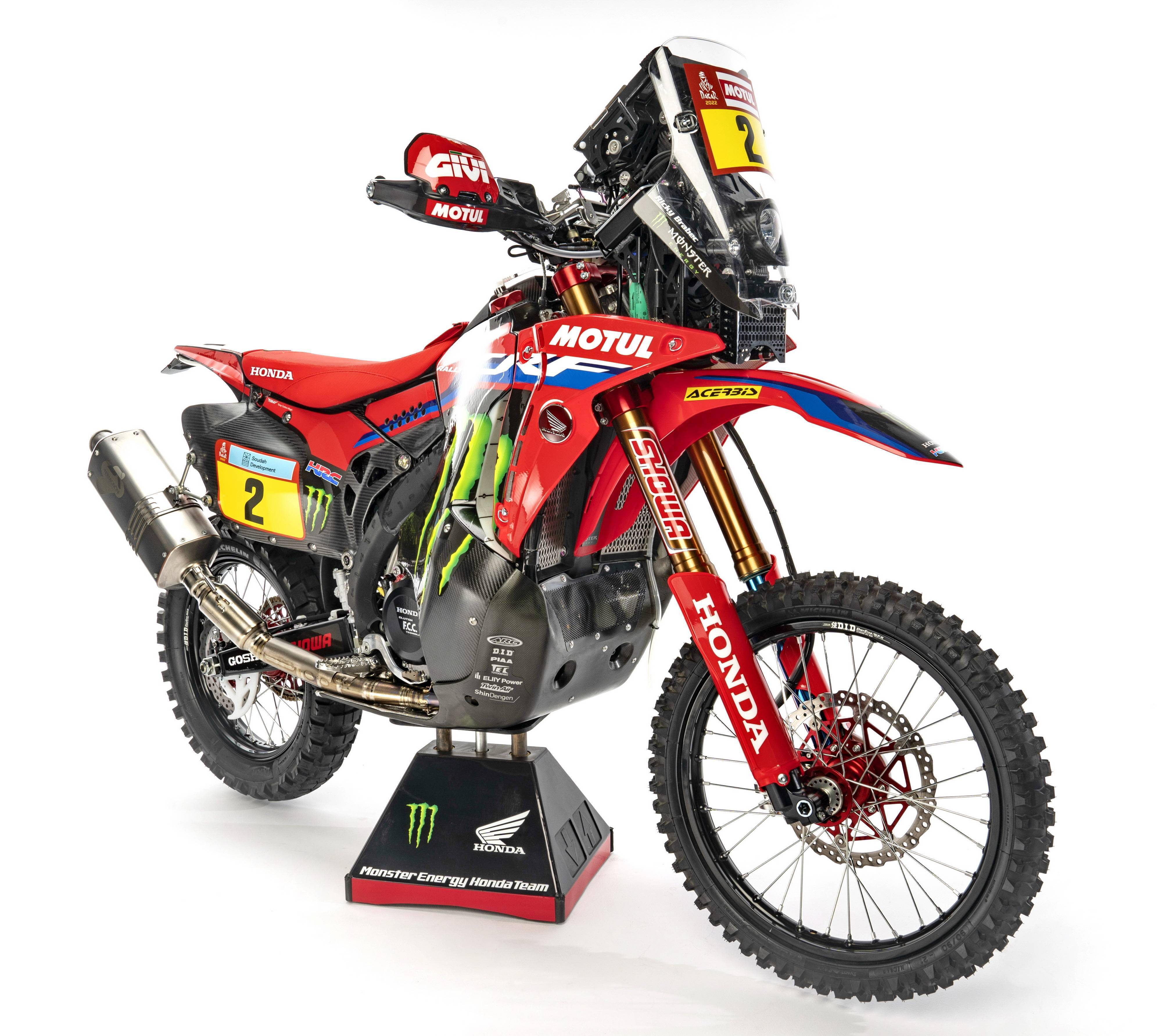 hrc2022达喀尔工厂赛车crf450rally