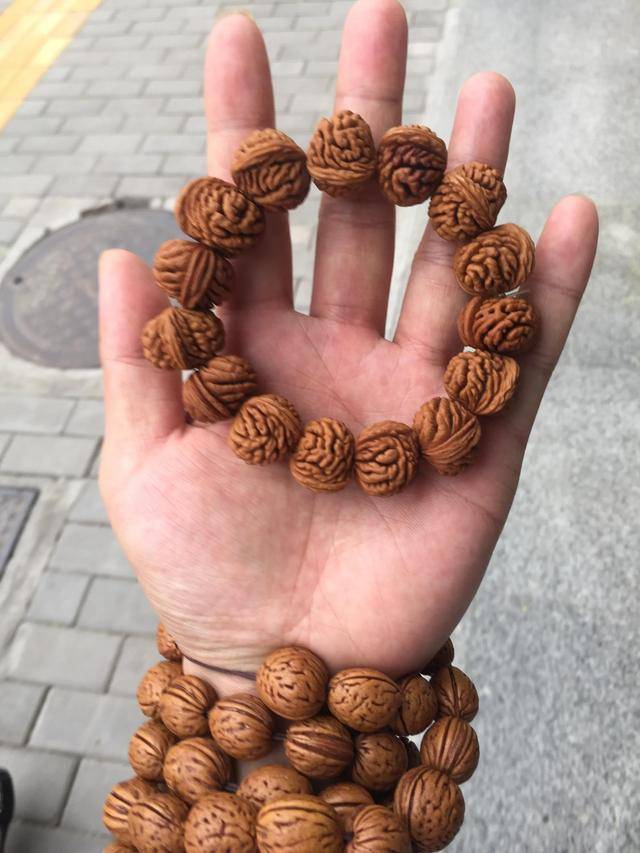 黄金野生小金豆核桃手串
