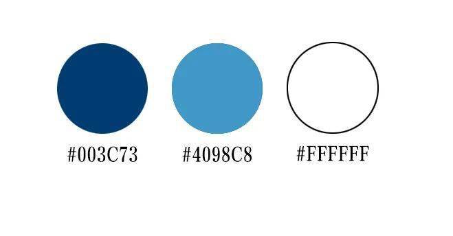 婚礼的配色为深蓝色和纯白色.