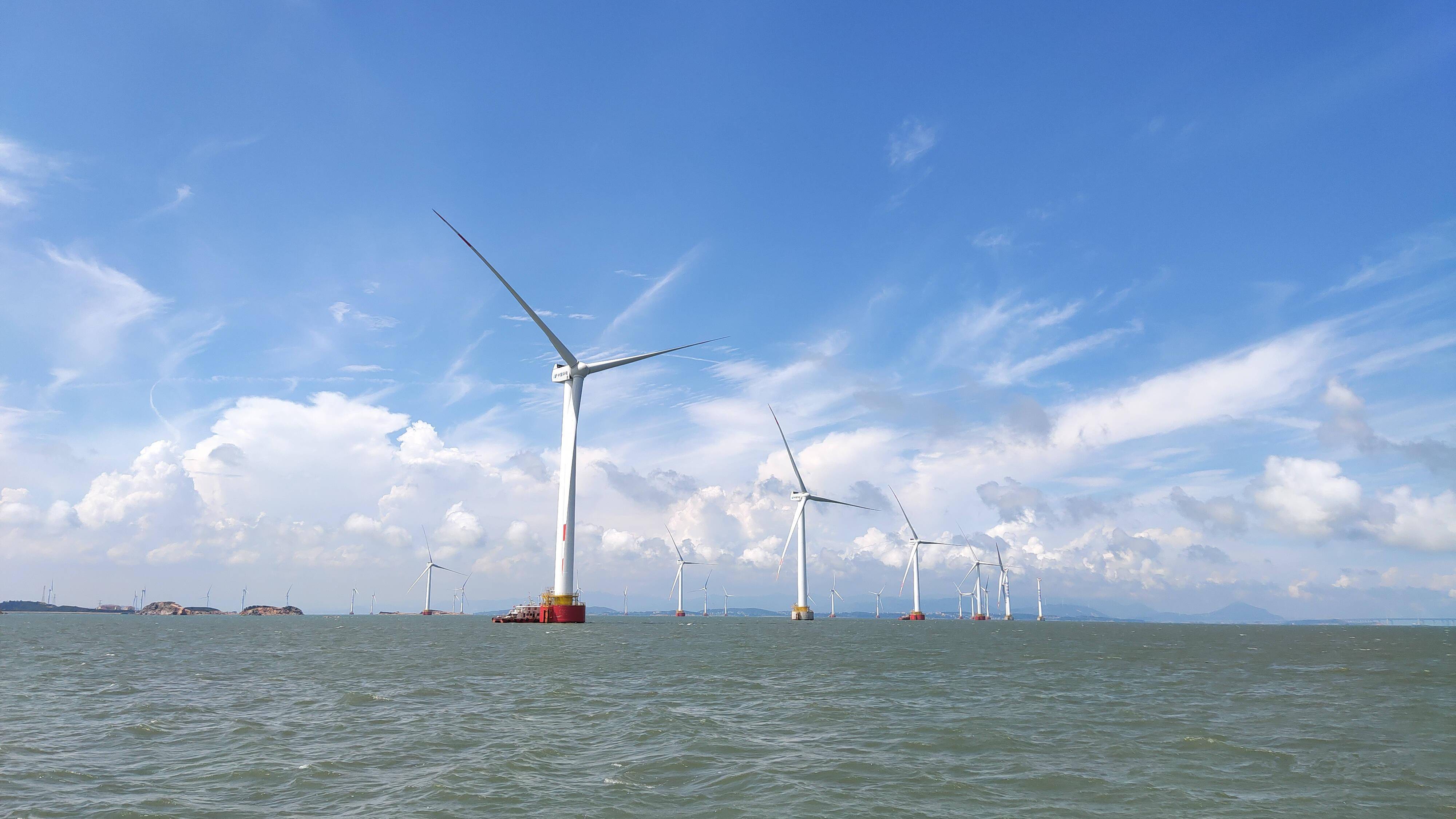 每年供电113亿千瓦时福清海坛海峡海上风电全容量并网发电