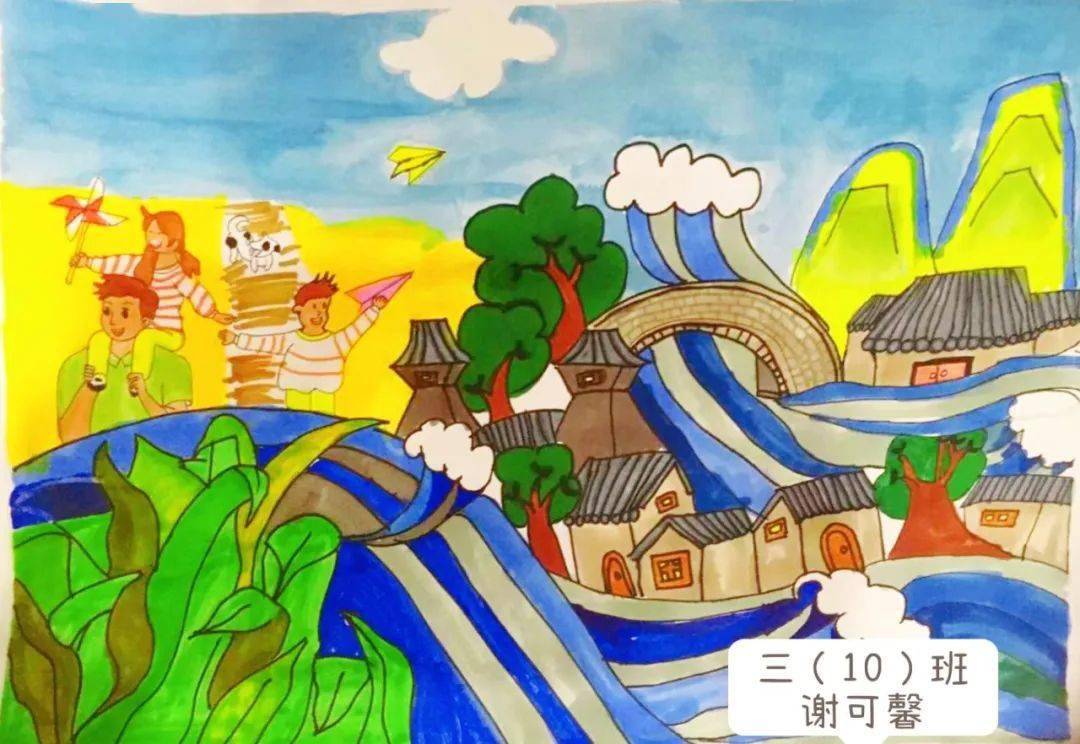 "追梦千年·情系运河"——育才西少儿主题绘画大赛_生活_沟通_运河