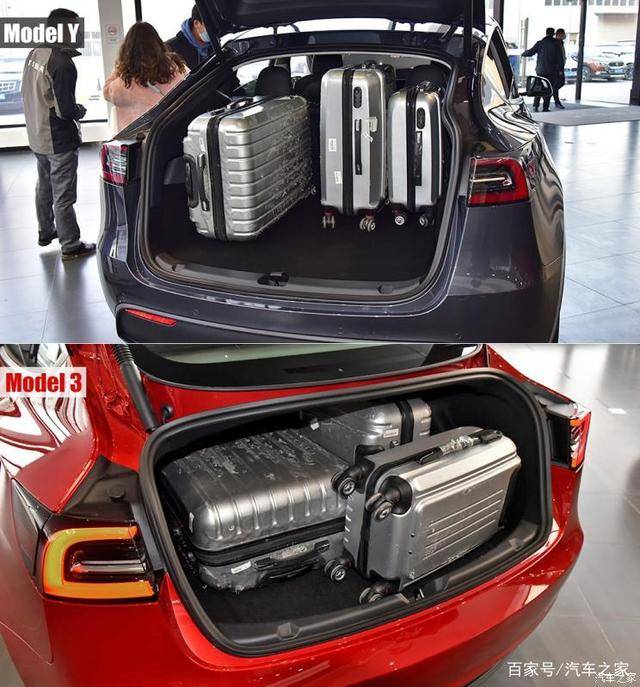 后备厢方面,model y同样存在一定的空间优势,尤其是在内高方面.