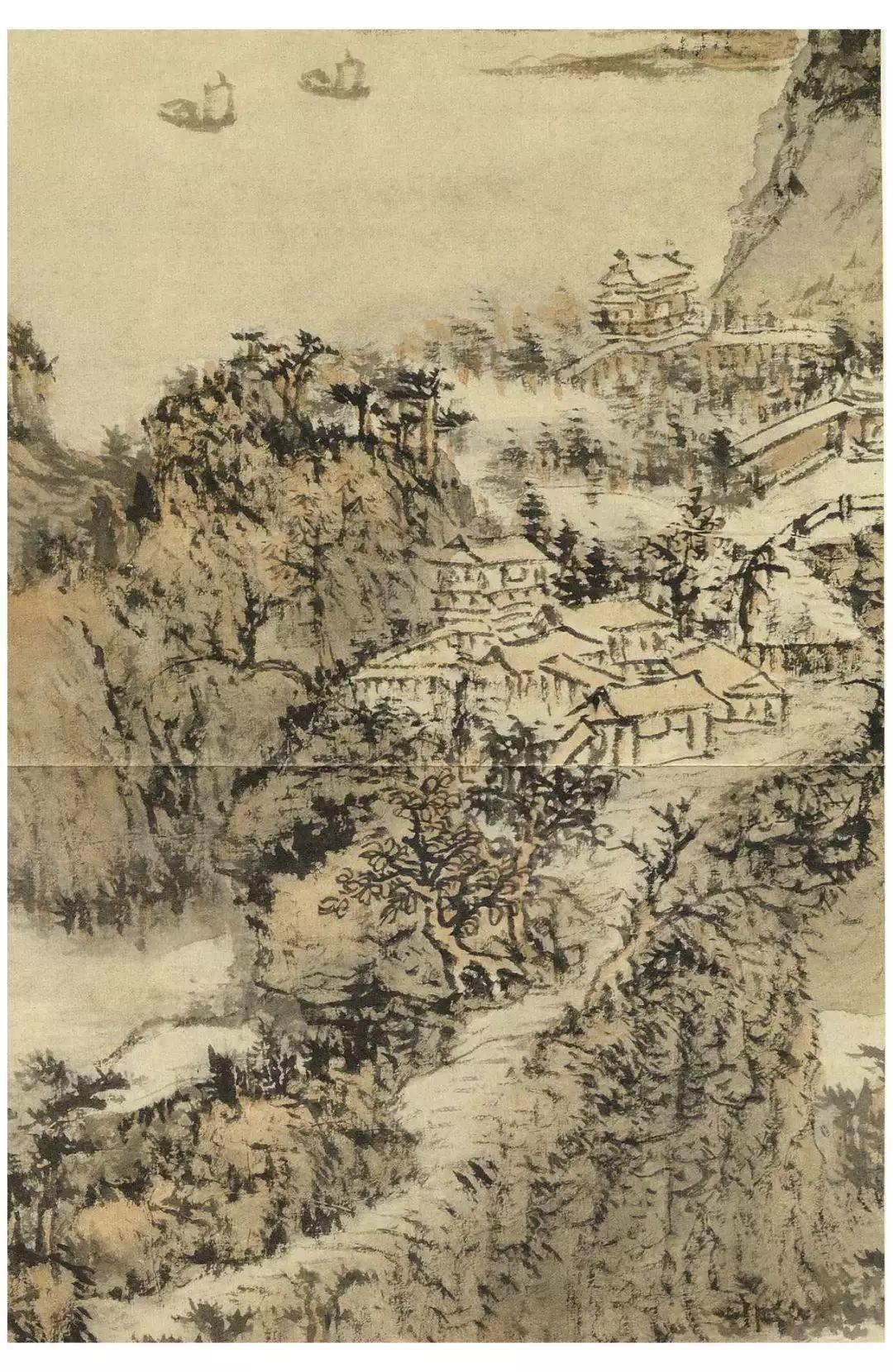 髡残山水册页笔墨高古