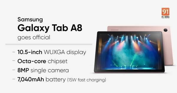 三星Galaxy Tab A8发布：售价友好处理器不作评价_配备了_约合_WiFi