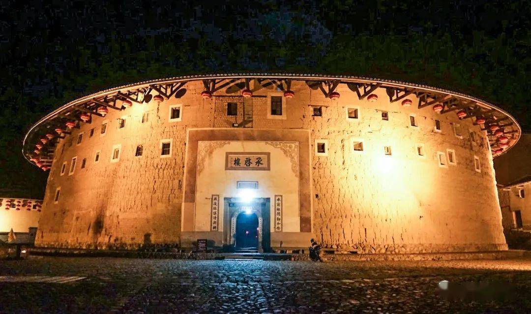 永定承启楼夜景长汀汀州古城济川门城楼长汀汀州试院(福建省苏维埃
