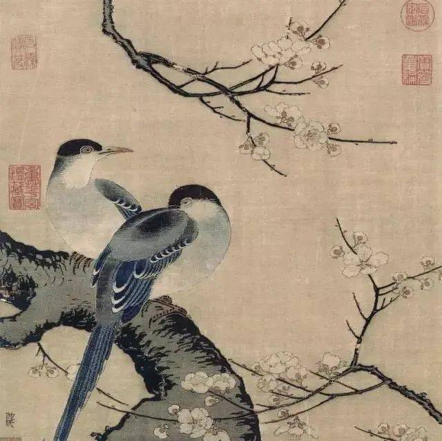 鄭板橋  古絵画  梅蘭竹菊の花鳥図   四条屏掛画 コレクション2 客厅梅兰竹菊四条屏- 梅兰竹菊四君子- 99字画网