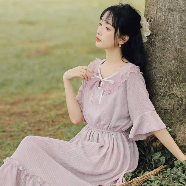 紫色连衣裙合集梦幻唯美的仙女气息秒变温柔淑女