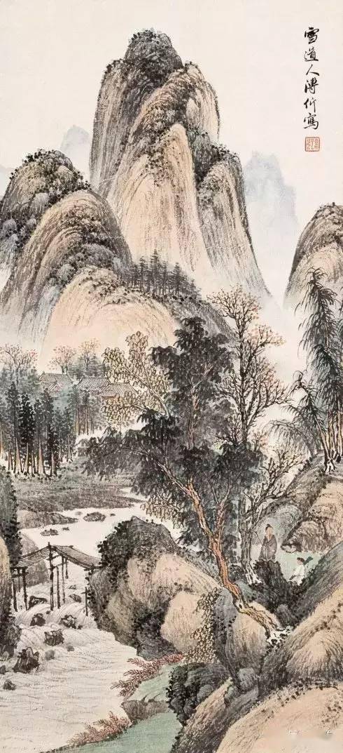 冬至赏古画里的访友图