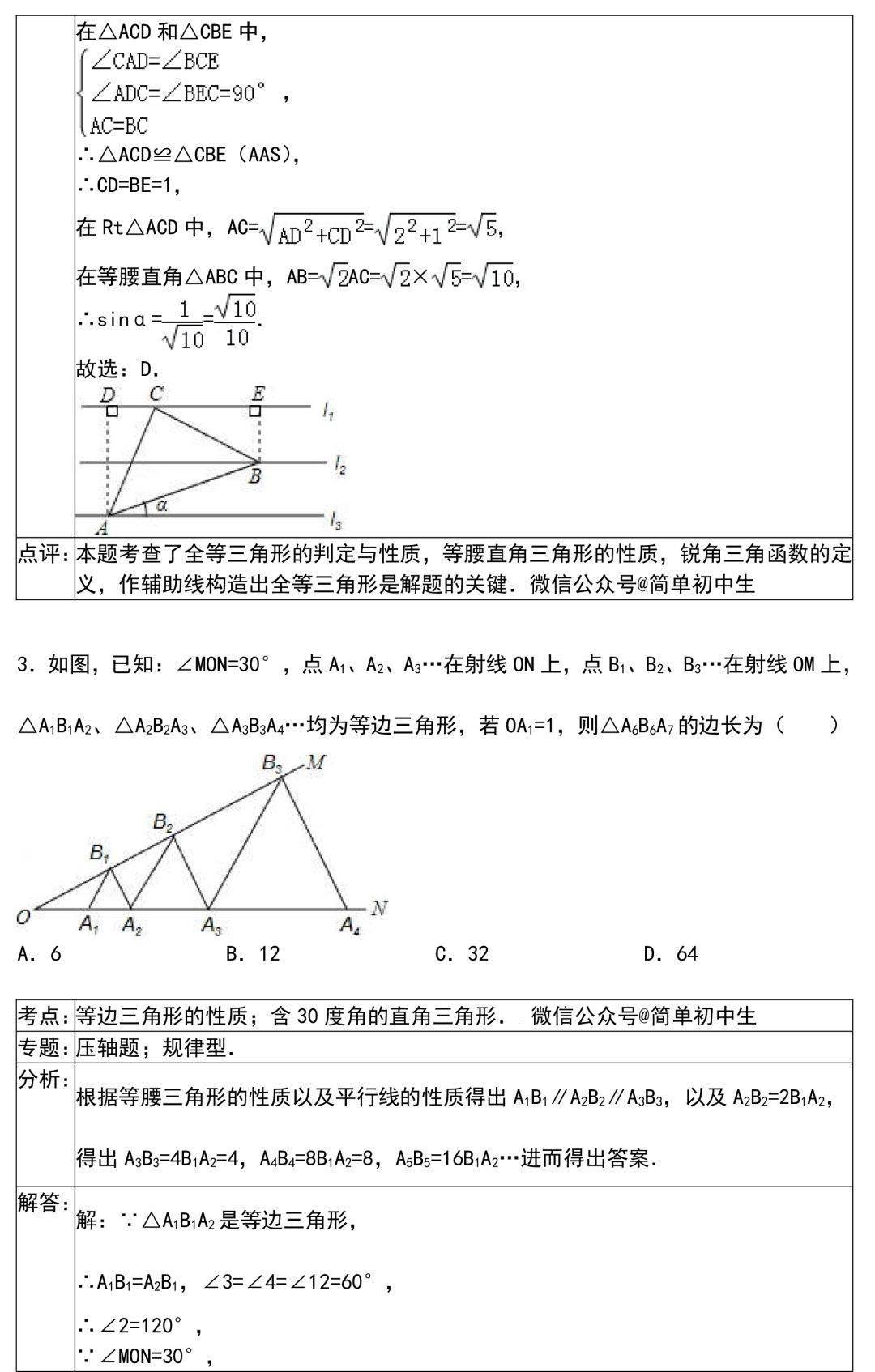 解法|初中数学解题技巧+压轴题30道，期末前掌握！