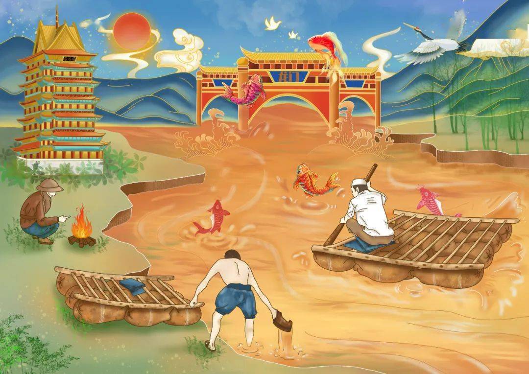 黄河文化图案图片