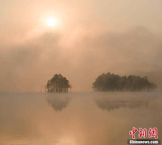 鸟儿|浙江金华：水库晨景美如画