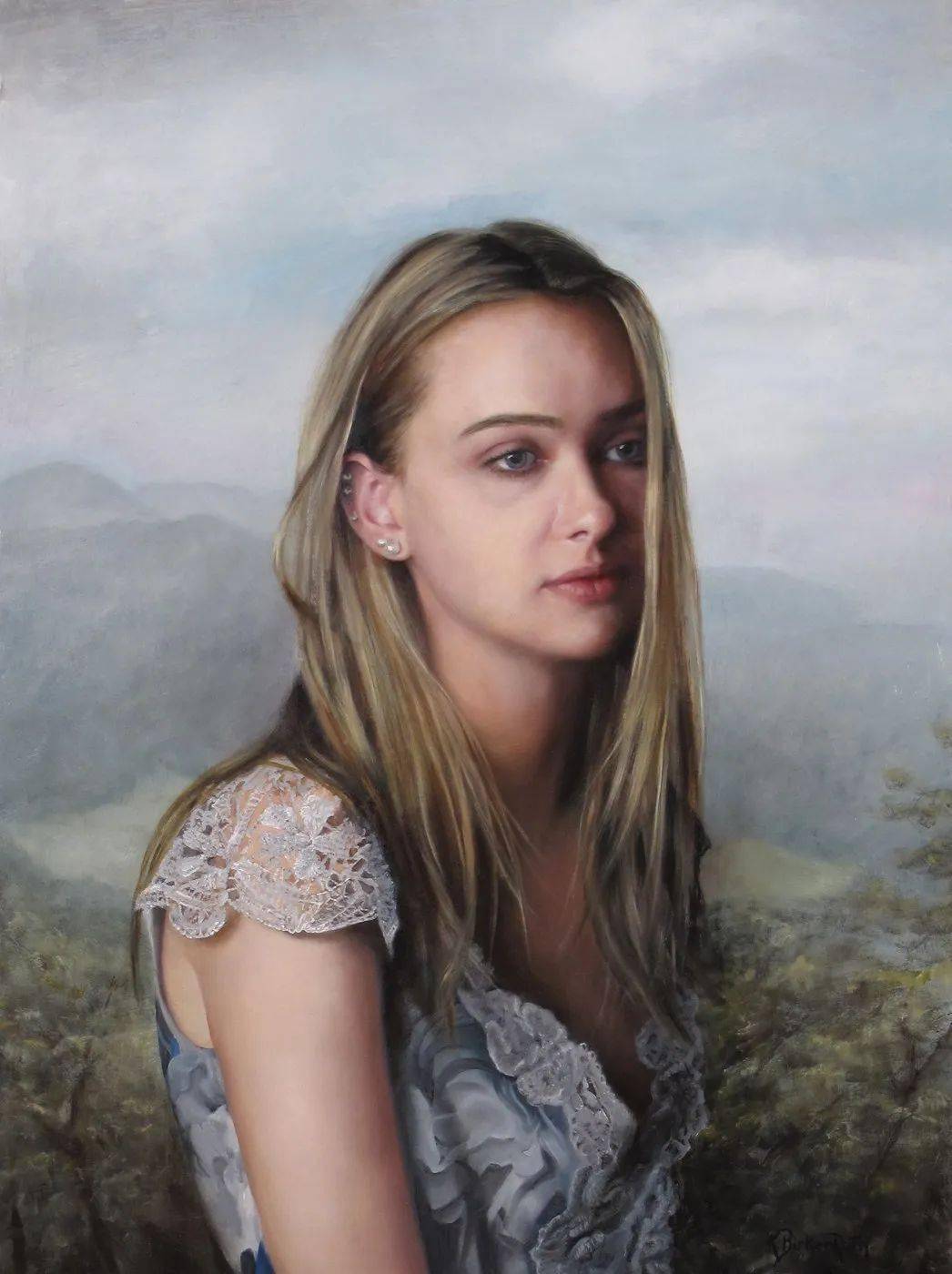 美国走秀模特美女画家凯莉伯肯鲁斯的超写实油画作品欣赏