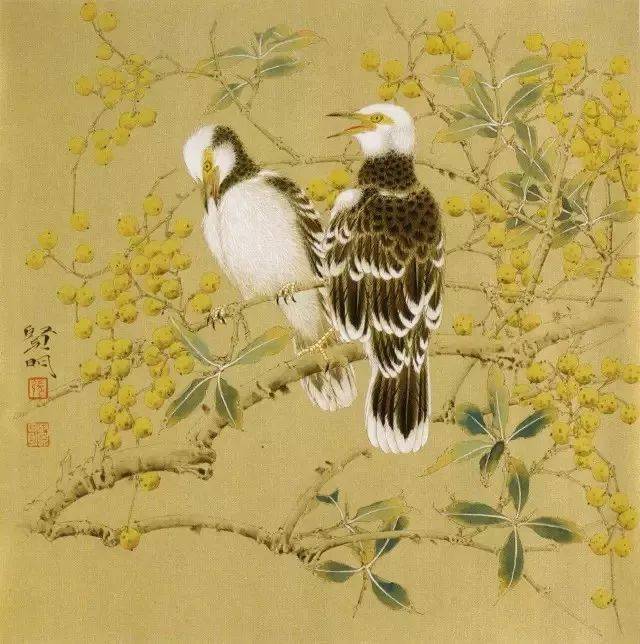 欣赏| 张贤明工笔花鸟画74图,高古典雅,又具现代审美追求!