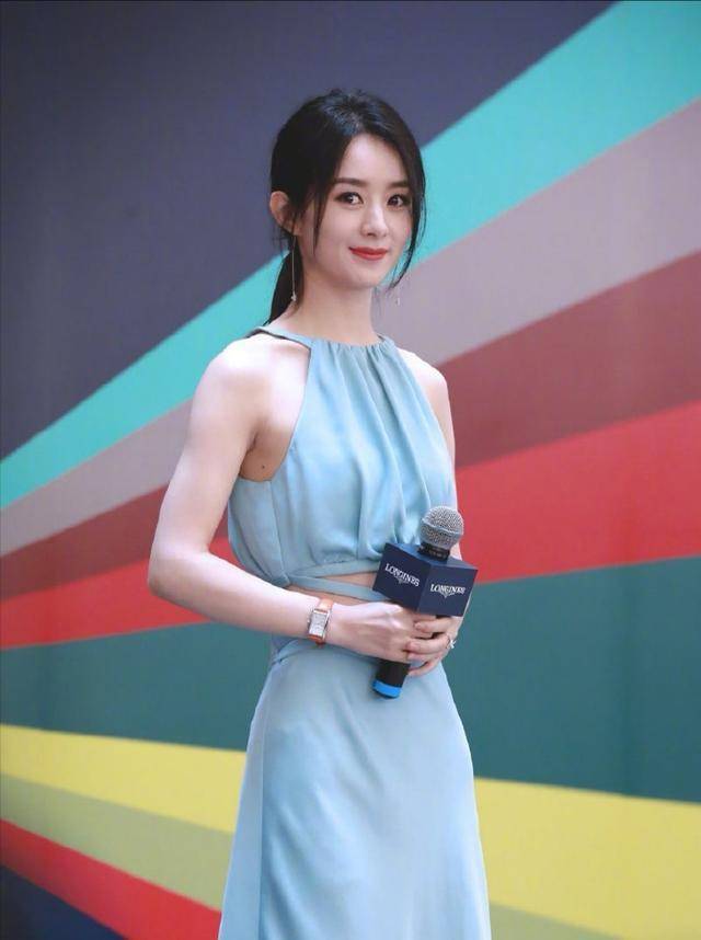 赵丽颖腰线也太迷人身穿露腰礼服大秀小蛮腰辣妈身材让人羡慕