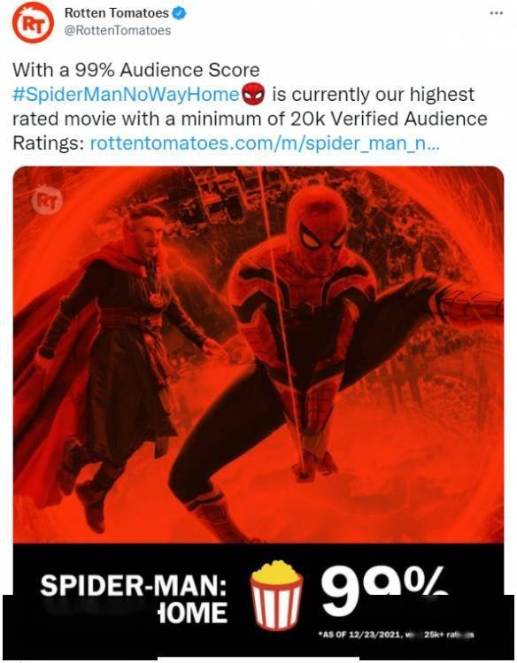 丽莎·托梅|爆米花99%！《蜘蛛侠3》创烂番茄最高观众口碑纪录