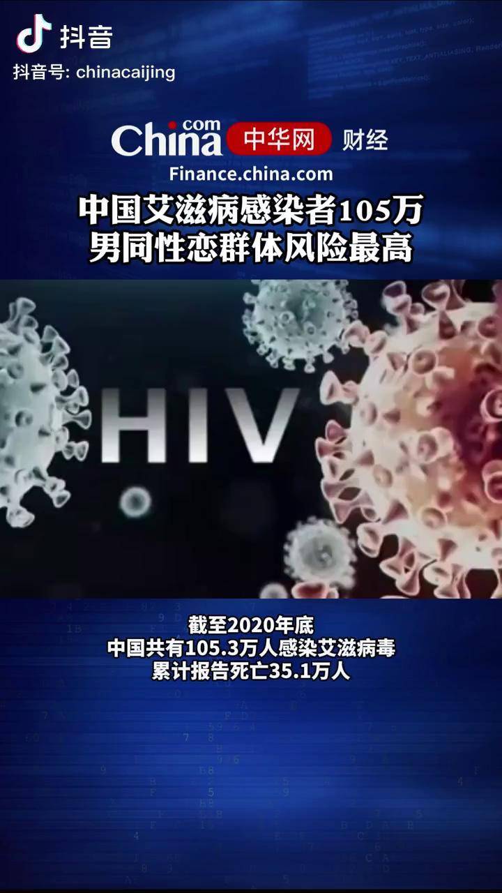 中国艾滋病感染者105万男同性恋群体风险最高