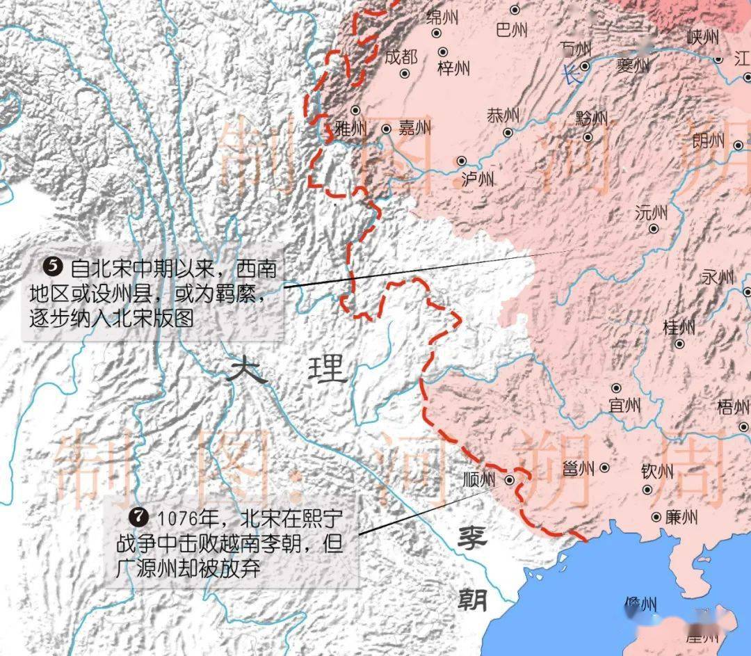 东京梦华:一张图看懂北宋疆域变迁_西夏_宋朝_宋太宗