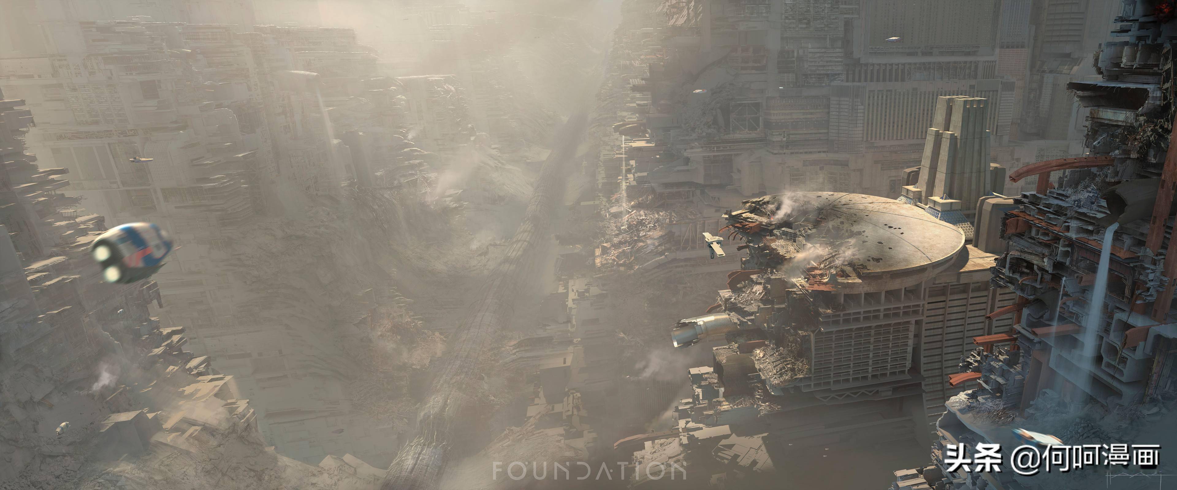 欣赏一组废墟系列场景插画作品体会一下浓浓的末世风情