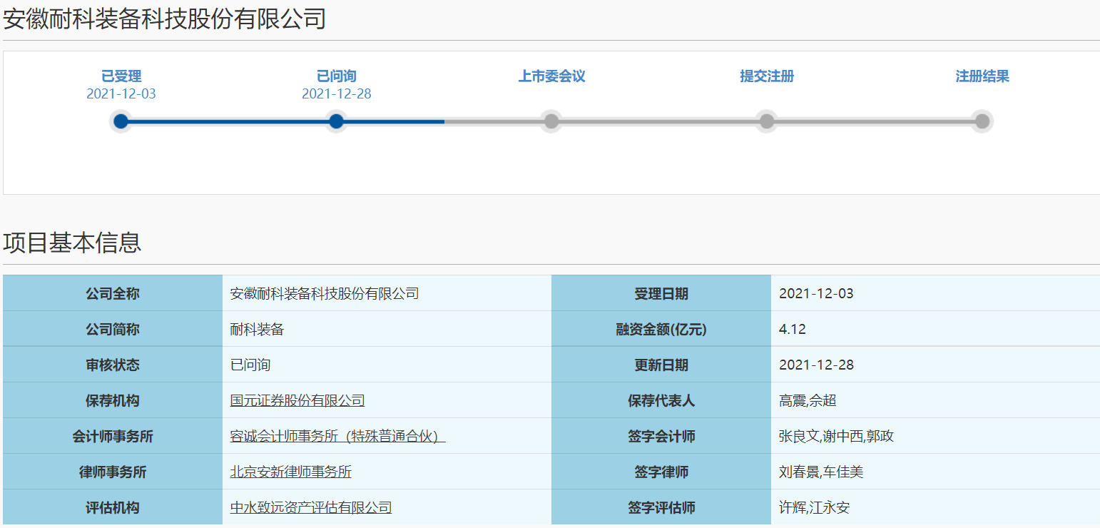 再下一城！耐科裝備沖刺科創板IPO獲上交所問詢 科技 第1張