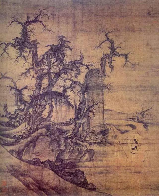 宋画山水，千年难以超越！_cm_绢本_水墨