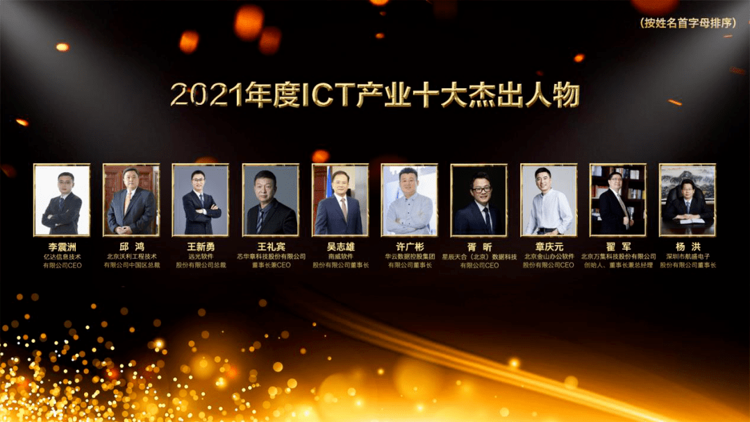 远光软件总裁王新勇获评2021ict产业十大杰出人物